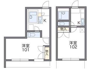 レオパレスＫＯＫＡＤＯの物件間取画像